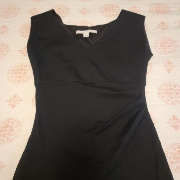 Diane Von Furstenberg 'Bevin' Ruched Sleeveless Little Black Dress - Picture 9 of 13